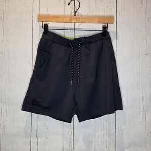 Brokig Black Drawstring Shorts